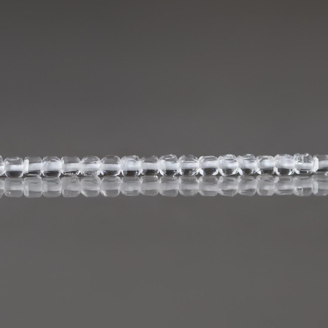 2mm AAA Rock Quartz Faceted Cube Beads 15" Clear Crystal Quartz Genuine Gemstone Beads Jewelry Making Beading Craft Gift April Birthstone