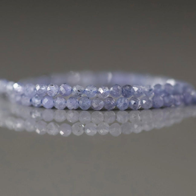 2mm AAA Tanzanite Beads Micro Faceted Beads 15" Natural Tanzanite Gemstone Beads Beading Crafter Gift December Birthstone