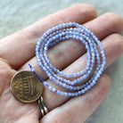 2mm AAA Tanzanite Faceted Round Beads 15" - Tiny Natural Gemstone