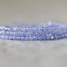 2mm AAA Tanzanite Faceted Round Beads 15" - Tiny Natural Gemstone