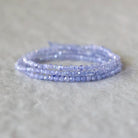 2mm AAA Tanzanite Faceted Round Beads 15" - Tiny Natural Gemstone