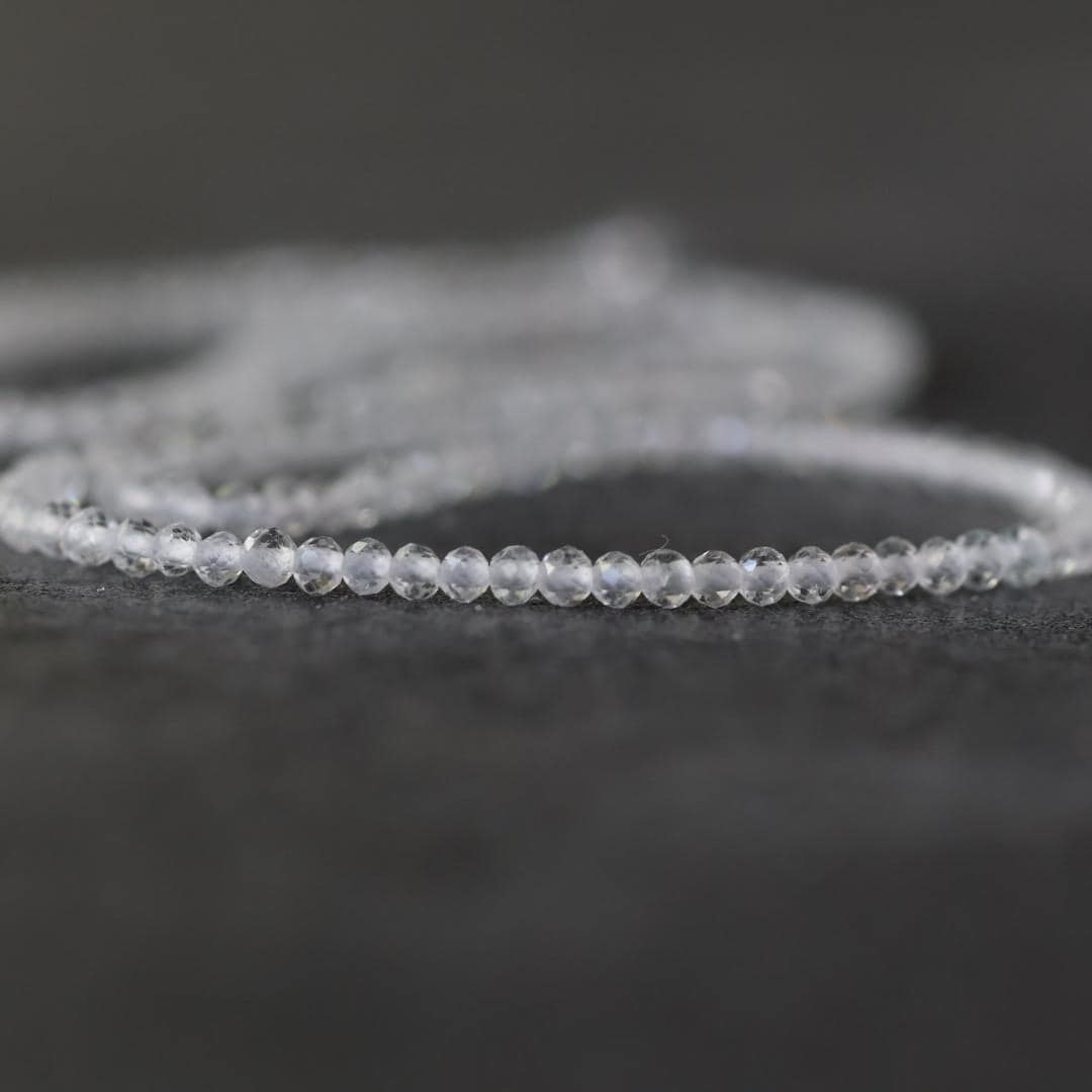 2mm AAA White Topaz Faceted Beads Round 15" Natural Topaz Clear Sparkly Gemstone Beads Beading Crafter Gift April Birthstone DIY Jewelry