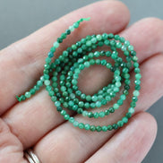 2mm Natural Jade Micro Faceted Beads 15