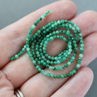 2mm African Jade Beads ‚Äì Tiny Faceted Round Natural Gemstone 15" Strand