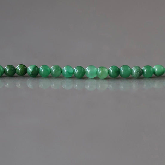 2mm Natural Jade Smooth Beads 15" African Jade Round Genuine Gemstone Beads for Jewelry Making Beading Craft Gift Beads DIY Jewelry
