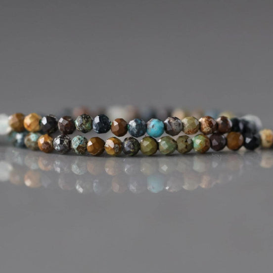 2mm African Turquoise Faceted Beads 15" Turquoise Genuine Gemstone Beads for Jewelry Making Beading Craft Gift Beads December Birthstone