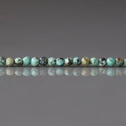 2mm African Turquoise Beads - Tiny Faceted Round Natural Gemstone 15