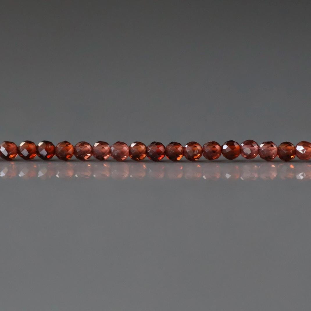 2mm AAA Almandine Garnet Beads Micro Faceted Beads 15" Natural Garnet Gemstone Beads Beading Crafter Gift