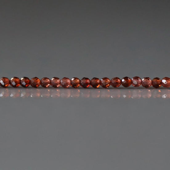 2mm AAA Almandine Garnet Beads Micro Faceted Beads 15" Natural Garnet Gemstone Beads Beading Crafter Gift