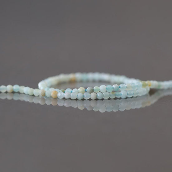 2mm Amazonite Beads Faceted 15" Multi Color amazonite Genuine Gemstone Beads for Jewelry Making Beading Craft Gift Beads