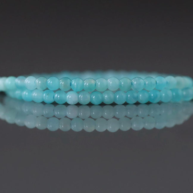 2mm Amazonite Beads – Tiny Smooth Round Natural Gemstone 15" Strand
