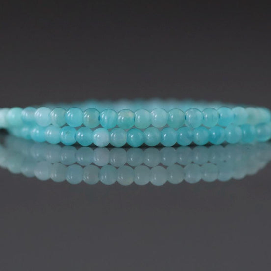 2mm Amazonite Beads – Tiny Smooth Round Natural Gemstone 15" Strand