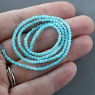 2mm Amazonite Beads ‚Äì Tiny Smooth Round Natural Gemstone 15" Strand