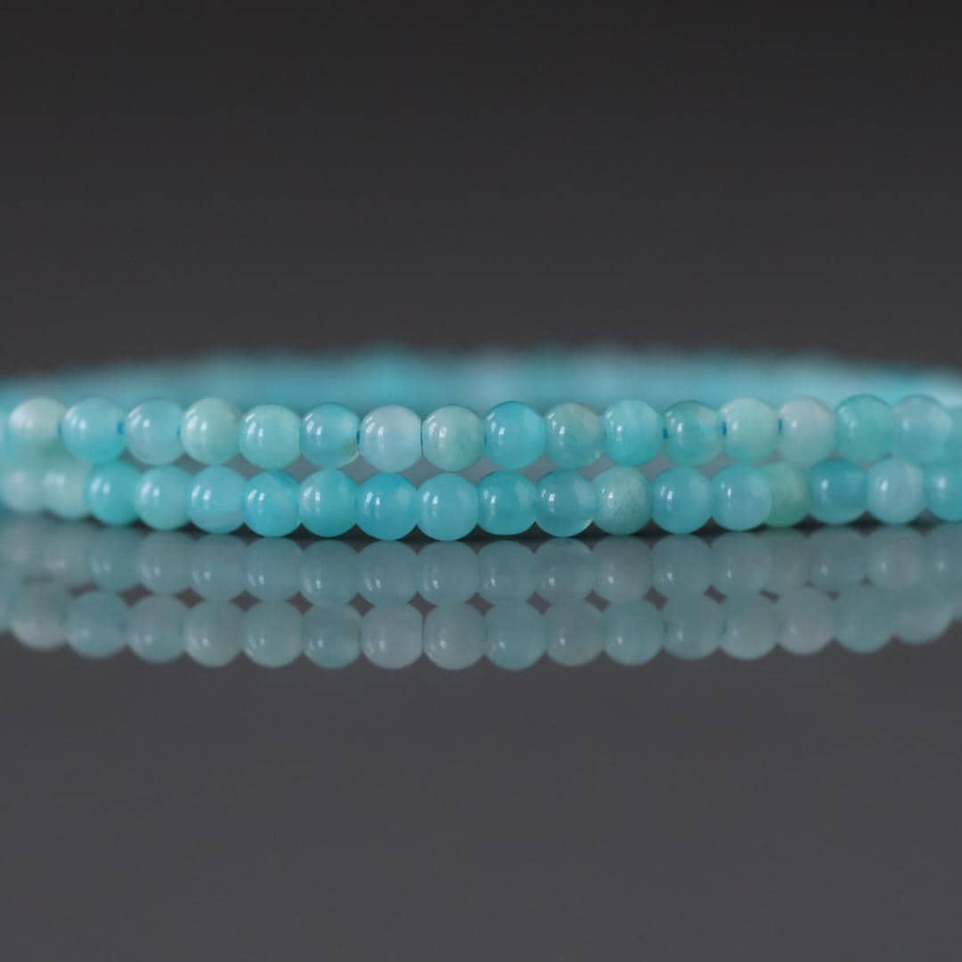 2mm Amazonite Beads ‚Äì Tiny Smooth Round Natural Gemstone 15" Strand