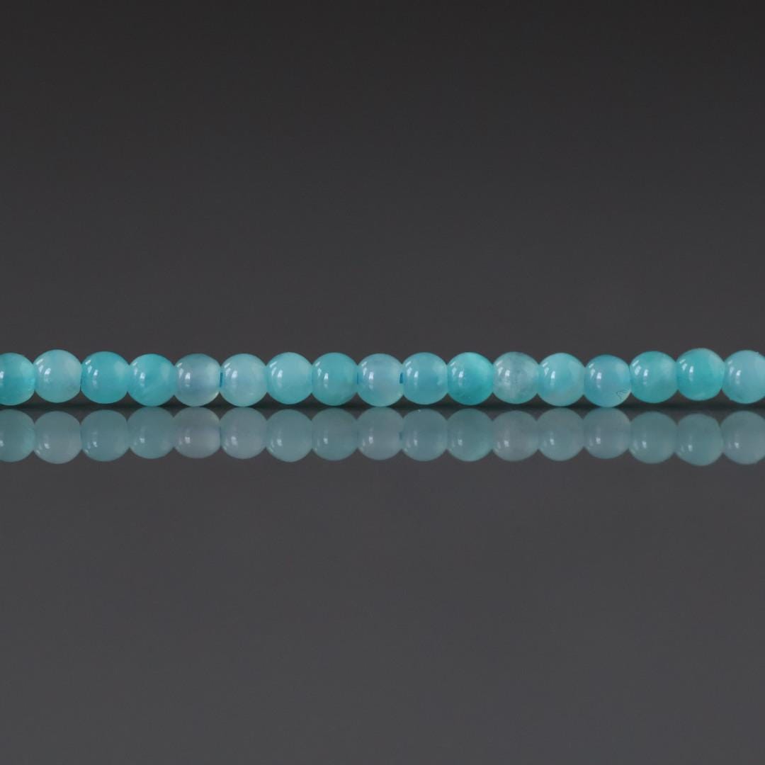 2mm Amazonite Beads ‚Äì Tiny Smooth Round Natural Gemstone 15" Strand