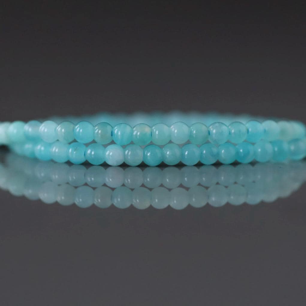 2mm Amazonite Beads ‚Äì Tiny Smooth Round Natural Gemstone 15" Strand