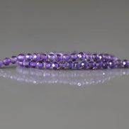 2mm Amethyst Beads – Tiny Faceted Round Natural Gemstone 15