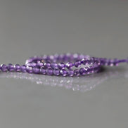 2mm Amethyst Beads – Tiny Faceted Round Natural Gemstone 15