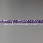 2mm Amethyst Beads – Tiny Faceted Round Natural Gemstone 15