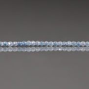 2mm Aquamarine Beads – Tiny Faceted Round Natural Gemstone 15