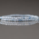 2mm Aquamarine Beads ‚Äì Tiny Faceted Round Natural Gemstone 15" Strand