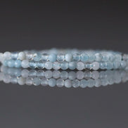 2mm Aquamarine Beads – Tiny Smooth Round Natural Gemstone 15