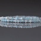 2mm Aquamarine Beads ‚Äì Tiny Smooth Round Natural Gemstone 15" Strand
