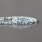 2mm Aquamarine Beads ‚Äì Tiny Smooth Round Natural Gemstone 15" Strand