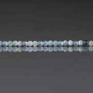 2mm Aquamarine Beads ‚Äì Tiny Smooth Round Natural Gemstone 15