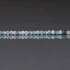 2mm Aquamarine Beads ‚Äì Tiny Smooth Round Natural Gemstone 15" Strand
