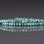 2mm Arizona Turquoise Beads – Tiny Faceted Round Natural Gemstone 15