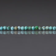 2mm Arizona Turquoise Beads – Tiny Faceted Round Natural Gemstone 15
