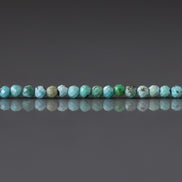 2mm Arizona Turquoise Beads – Tiny Faceted Round Natural Gemstone 15