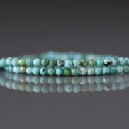 2mm Arizona Turquoise Beads – Tiny Faceted Round Natural Gemstone 15
