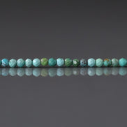 2mm Arizona Turquoise Beads – Tiny Faceted Round Natural Gemstone 15