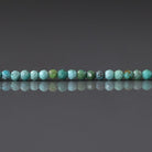 2mm Arizona Turquoise Beads – Tiny Faceted Round Natural Gemstone 15" Strand