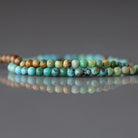 2mm Arizona Turquoise Beads - Tiny Smooth Round Natural Gemstone 15" Strand