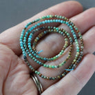 2mm Arizona Turquoise Beads - Tiny Smooth Round Natural Gemstone 15" Strand