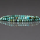 2mm Arizona Turquoise Blue Beads – Tiny Faceted Round Natural Gemstone