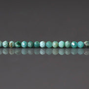 2mm Arizona Turquoise Blue Beads – Tiny Faceted Round Natural Gemstone
