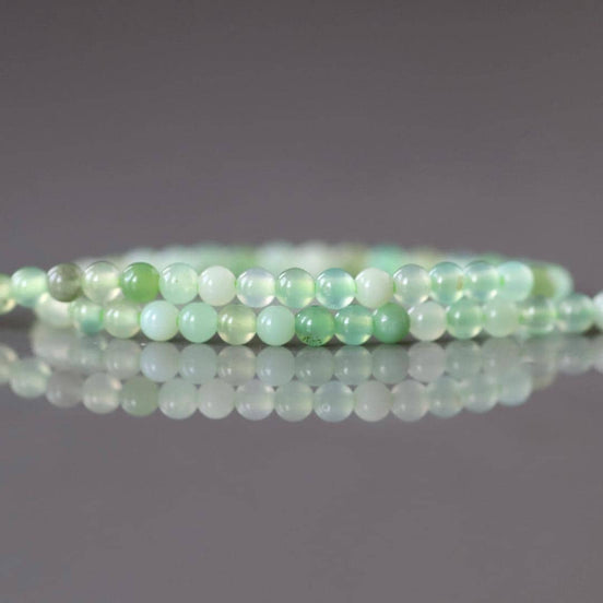 2mm Australian Chrysoprase Beads ‚Äì Tiny Smooth Round Natural Gemstone 15" Strand