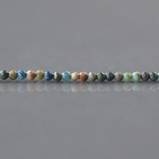2mm Azurite Beads Micro Faceted 15" Real Azurite Gemstone Beads Beading Crafter Gift DIY Jewelry making