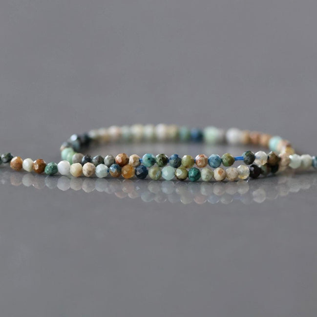 2mm Azurite Beads Micro Faceted 15" Real Azurite Gemstone Beads Beading Crafter Gift DIY Jewelry making