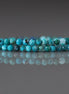 2mm Azurite in Chrysocolla Beads – Tiny Faceted Round Natural Gemstone 15" Strand