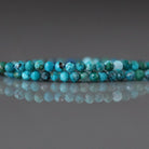2mm Azurite in Chrysocolla Beads – Tiny Faceted Round Natural Gemstone 15" Strand