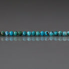 2mm Azurite in Chrysocolla Beads – Tiny Faceted Round Natural Gemstone 15" Strand