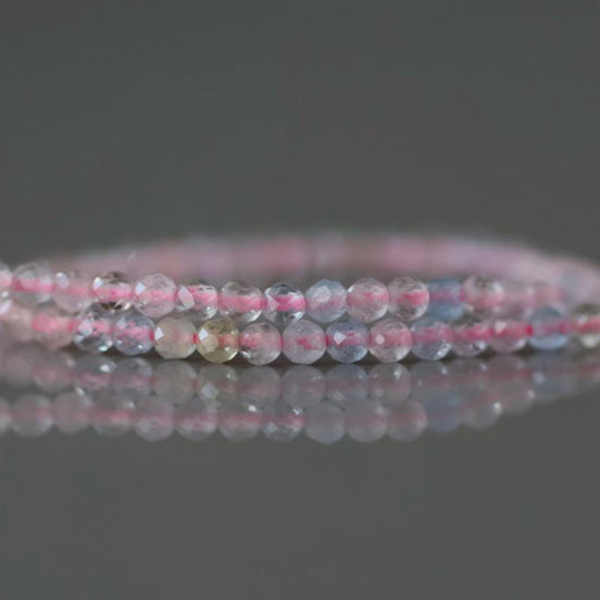 2mm Beryl Faceted Beads 15" Natural Pastel Gemstone Beads Aquamarine Beading Crafter Gift DIY Jewelry