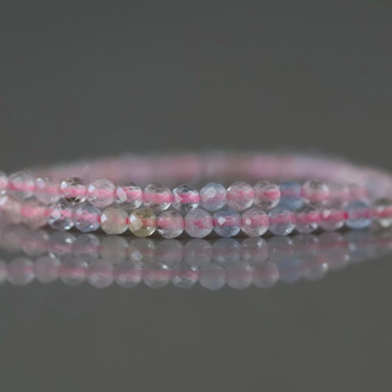 2mm Beryl Beads ‚Äì Tiny Faceted Round Natural Gemstone 15" Strand