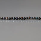 2mm Black Matrix Opal Beads – Tiny Faceted Round Natural Gemstone 15" Strand