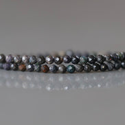 2mm Black Matrix Opal Beads – Tiny Faceted Round Natural Gemstone 15
